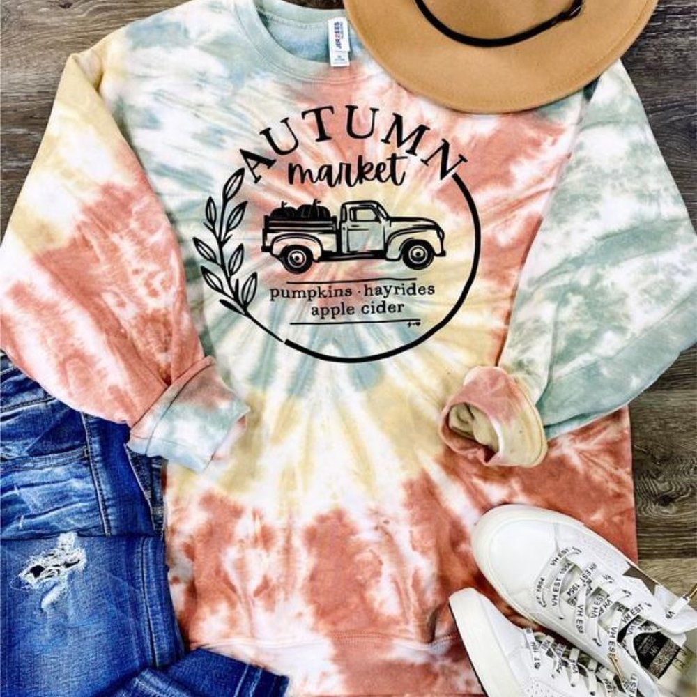 Autumn Market Multi Tie Dye Sweatshirt - 3XL